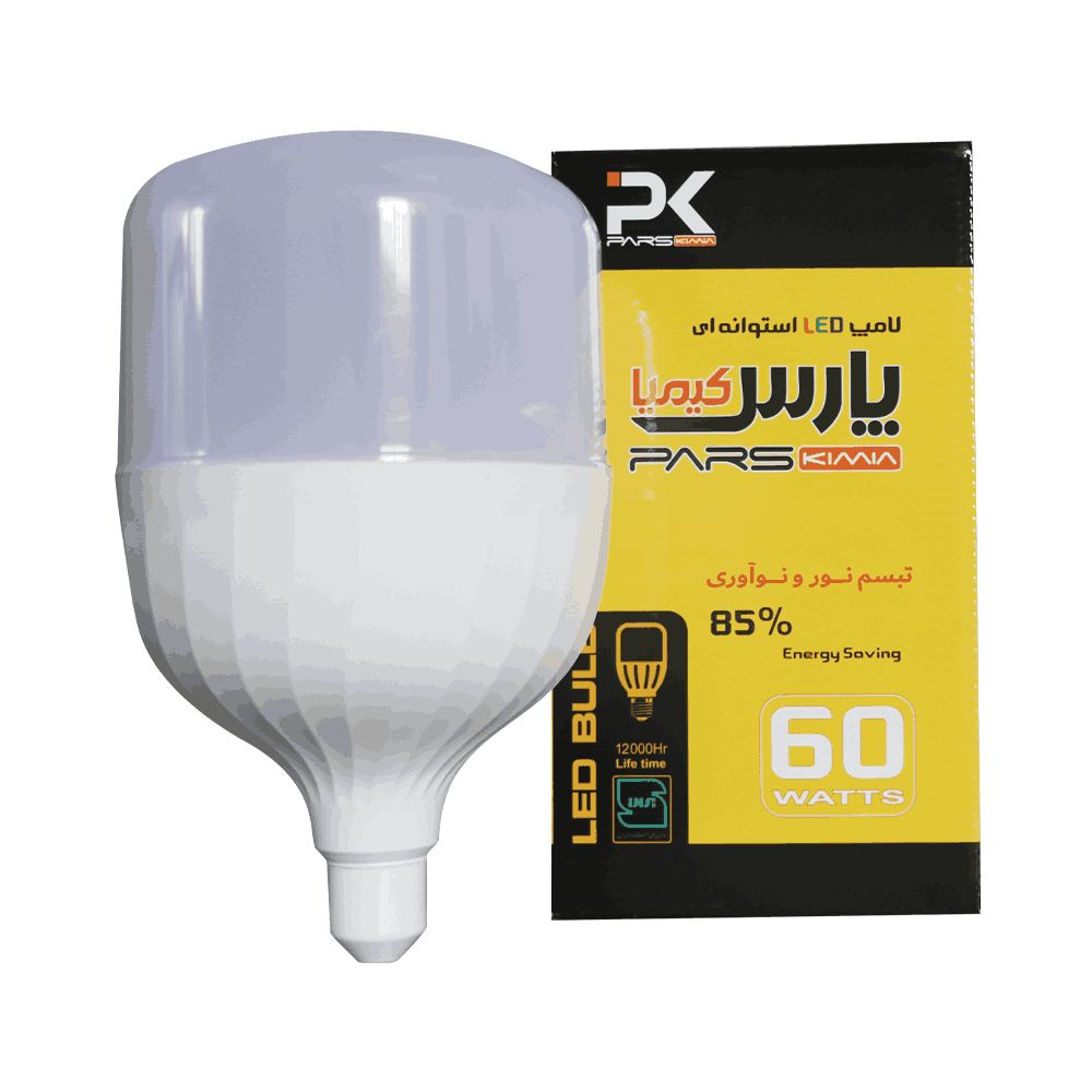 تصویر لامپ استوانه 60 وات پارس کیمیا 